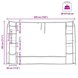 Organizzatore da Tenda Appeso Grigio e Blu 320 x 182 cm Oxford