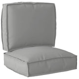 Set di Cuscini per Pallet 2 pcs Grigio Tessuto Oxford