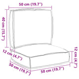 Set di Cuscini per Pallet 2 pcs Grigio 50 x 50 x 12 cm