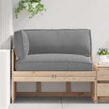 Set di Cuscini per Pallet 3 pcs Grigio Tessuto Oxford