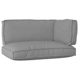 Set di Cuscini per Pallet 3 pcs Grigio Tessuto Oxford