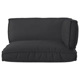 Set di Cuscini per Pallet 3 pcs Nero Tessuto Oxford