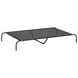 Cuccia per Cani Rialzata Nera 150x90x20 cm Textilene e Acciaio