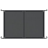 Cuccia per Cani Rialzata Nera 150x90x20 cm Textilene e Acciaio