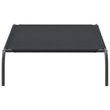 Cuccia per Cani Rialzata Nera 110x65x20cm Tela Oxford e Acciaio