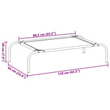 Cuccia per Cani Rialzata Nera 110x65x20cm Tela Oxford e Acciaio