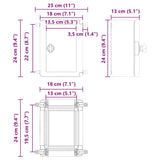 Armadietto di Controllo Grigio 18 x 13 x 24 cm Plastica ABS