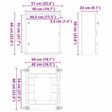 Armadietto di Controllo Grigio 50 x 23 x 60 cm Plastica ABS