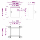 Armadio di Controllo Grigio 32 x 13 x 30 cm Plastica ABS