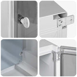 Armadietto di Controllo Grigio 40 x 17.5 x 50 cm Plastica ABS