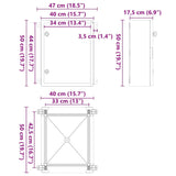 Armadietto di Controllo Grigio 40 x 17.5 x 50 cm Plastica ABS