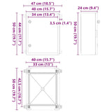 Armadietto di Controllo Grigio 40 x 24.5 x 50 cm Plastica ABS