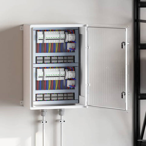 Armadietto di Controllo Grigio 50 x 24.5 x 70 cm Plastica ABS