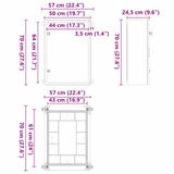 Armadietto di Controllo Grigio 50 x 24.5 x 70 cm Plastica ABS