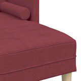 Set di divani con cuscino Rosso Vino Poliestere
