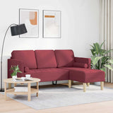Set di divani con cuscino Rosso Vino Poliestere