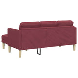 Set di divani con cuscino Rosso Vino Poliestere