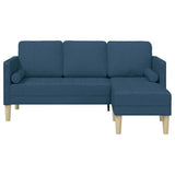 Set di divani con cuscino Blu Poliestere