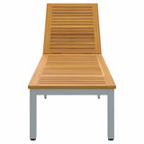 Lettino prendisole 1-persona Grigio 200 x 55 x 35cm