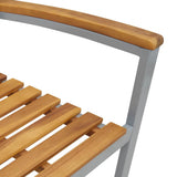 Sedia da Giardino 2 pcs Marrone 56 x 57 x 87 cm