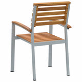 Sedia da Giardino 2 pcs Marrone 56 x 57 x 87 cm