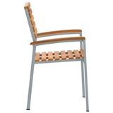 Sedia da Giardino 2 pcs Marrone 56 x 57 x 87 cm