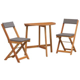 Set bistrot 3 pcs Olio Naturale Legno di Acacia Massello