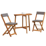 Set bistrot 3 pcs Olio Naturale Legno di Acacia Massello