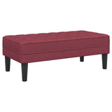 Set di divani con cuscino 2 pcs Rosso Vino Poliestere