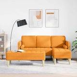 Set di divani con cuscino 2 pcs Giallo Scuro Poliestere
