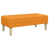 Set di divani con cuscino 2 pcs Giallo Scuro Poliestere