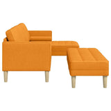 Set di divani con cuscino 2 pcs Giallo Scuro Poliestere