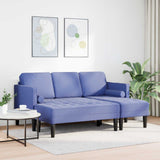 Set di divani con cuscino 2 pcs Blu jeans Poliestere