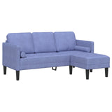 Set di divani con cuscino 2 pcs Blu jeans Poliestere