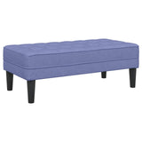 Set di divani con cuscino 2 pcs Blu jeans Poliestere