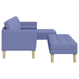 Set di divani con cuscino 2 pcs Blu jeans Poliestere