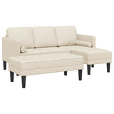Set di divani con cuscino 2 pcs Tela Poliestere