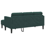 Set di divani con cuscino 2 pcs Verde Scuro Poliestere