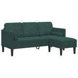 Set di divani con cuscino 2 pcs Verde Scuro Poliestere