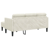 Set di divani con cuscino 2 pcs Crema Poliestere