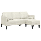 Set di divani con cuscino 2 pcs Crema Poliestere