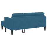 Set di divani con cuscino 2 pcs Blu Poliestere