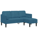 Set di divani con cuscino 2 pcs Blu Poliestere