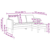 Set di divani con cuscino 2 pcs Blu Poliestere