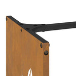 Rastrelliera per Legna da Ardere 40x30x80 cm in Acciaio Corten