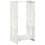 Rastrelliera per Legna da Ardere Bianca 40x30x80 cm
