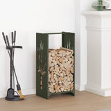 Rastrelliera per Legna da Ardere Verde Oliva 40x30x80 cm