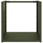 Rastrelliera per Legna da Ardere Verde Oliva 40x40x40 cm