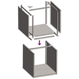 Rastrelliera per Legna da Ardere 40x40x40 cm in Acciaio Inox