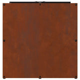 Rastrelliera per Legna da Ardere 40x40x40 cm in Acciaio Corten